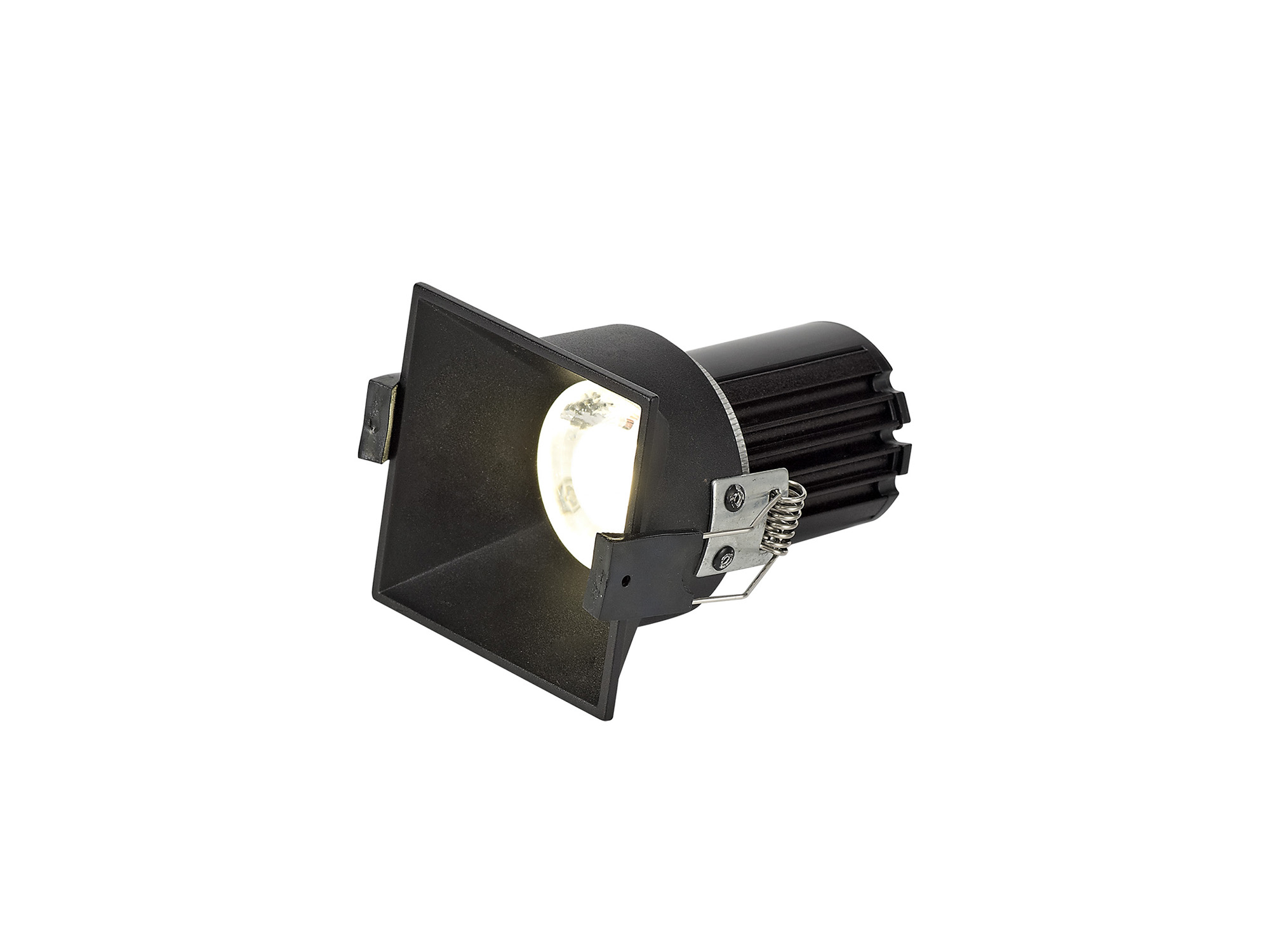 DM201276  Biox 10 Tridonic powered 10W 2700K 750lm 12° CRI>90 LED Engine Black Square Fixed Recessed Spotlight, IP20